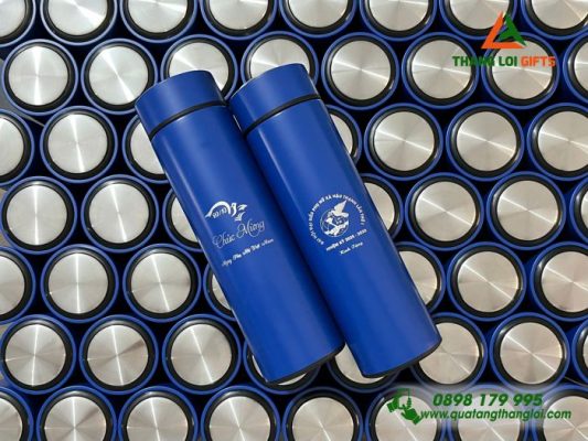 Bình Giữ Nhiệt Màu Xanh 500ml - Khắc Logo Hội Liên Hiệp Phụ Nữ Việt Nam Làm Quà 20/10
