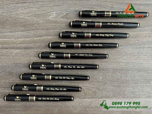 Bút Ký Kim Loại Nắp Khoen Hình Tổ Ong - Khắc Logo Công Ty DIMAC