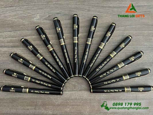 Bút Ký Kim Loại Nắp Khoen Hình Tổ Ong - Khắc Logo Công Ty DIMAC