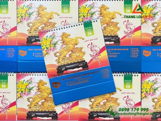 Lịch Để Bàn - Ép Kim Logo Doanh Nghiệp Bote Việt Nam