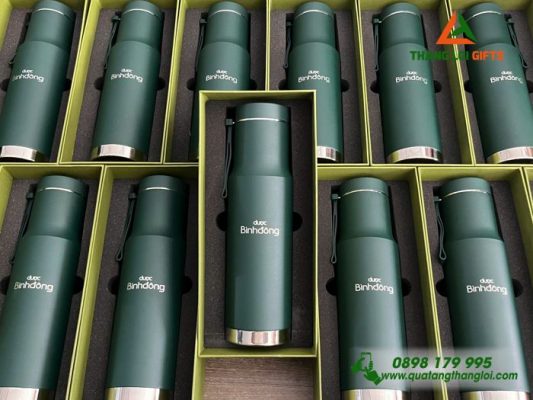 Bình Giữ Nhiệt Lock&Lock LHC4199 Màu Xanh Lá - Khắc Logo Doanh Nghiệp Dược Bình Đông