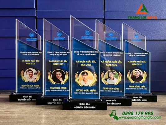 Cup Pha Lê - In Hình Ảnh Logo Doanh Nghiệp Thương Mại Và Dịch Vụ Hải Minh