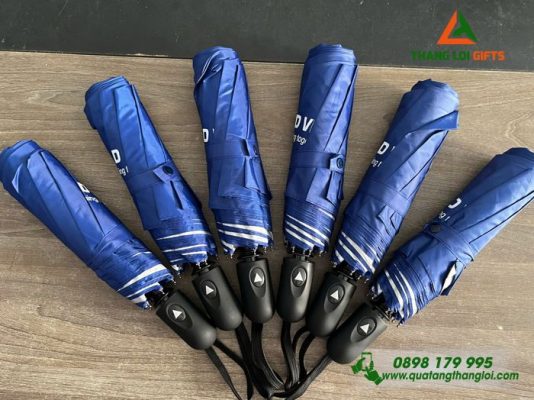 Ô Dù Cầm Tay Màu Xanh - In Logo Doanh Nghiệp R&D VPIC Group