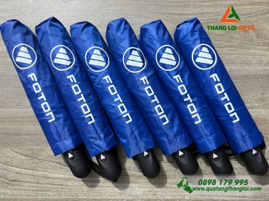 Ô Dù Cầm Tay Gập 3 Màu Xanh - In Logo Doanh Nghiệp FOTON