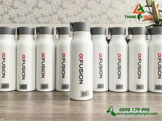 Bình Giữ Nhiệt Lock&Lock LHC4125 Màu Trắng - In Logo Thương Hiệu FUSION