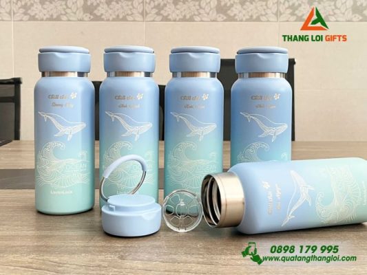Bình Giữ Nhiệt Lock&Lock LHC4321 650ml Màu Xanh - Khắc Tên Làm Quà Tặng