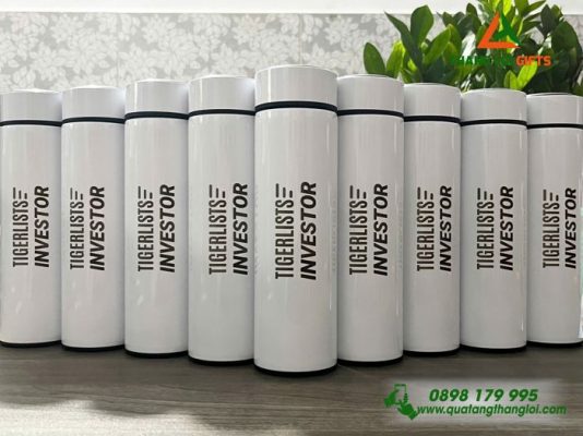 Bình Giữ Nhiệt 500ml Màu Trắng - In Khắc Logo TIGERLISTS INVESTOR