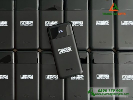 Pin Sạc Dự Phòng Hoco Màu Đen - In Logo Doanh Nghiệp Phoenix Contact