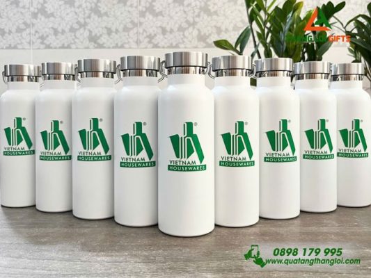 Bình Giữ Nhiệt Quai Xách Inox - In Logo Doanh Nghiệp Vietnam Housewares