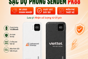 Pin Sạc Dự Phòng SENDEM PK88 10.000mAh 22.5W - In Logo Doanh Nghiệp
