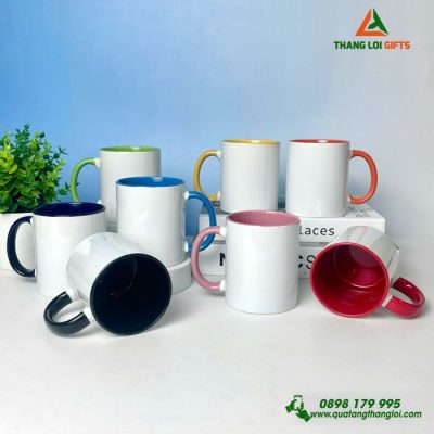 Cốc Sứ Đủ Màu Sắc In Logo Làm Quà Tặng