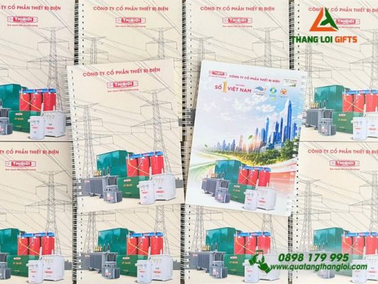 Sổ Tay Lò Xo In Hình Ảnh Doanh Nghiệp THIBIDI Làm Quà Tặng