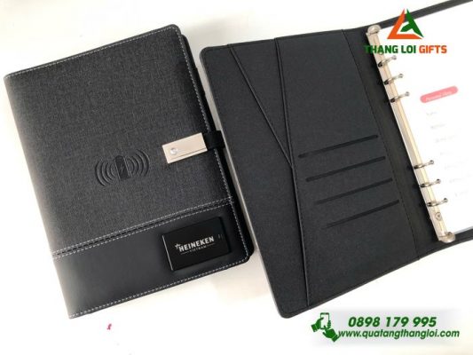 Sổ Tay Đa Năng 4in1 8.000mAh Màu Đen Khắc Logo HEINEKEN Làm Quà Tặng